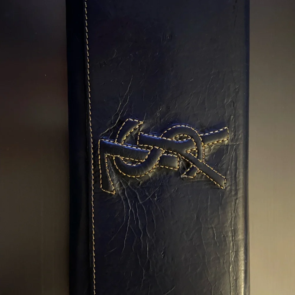 YSL Distressed Leather Chain Wallet - Authentic - Picture 8 of 10
